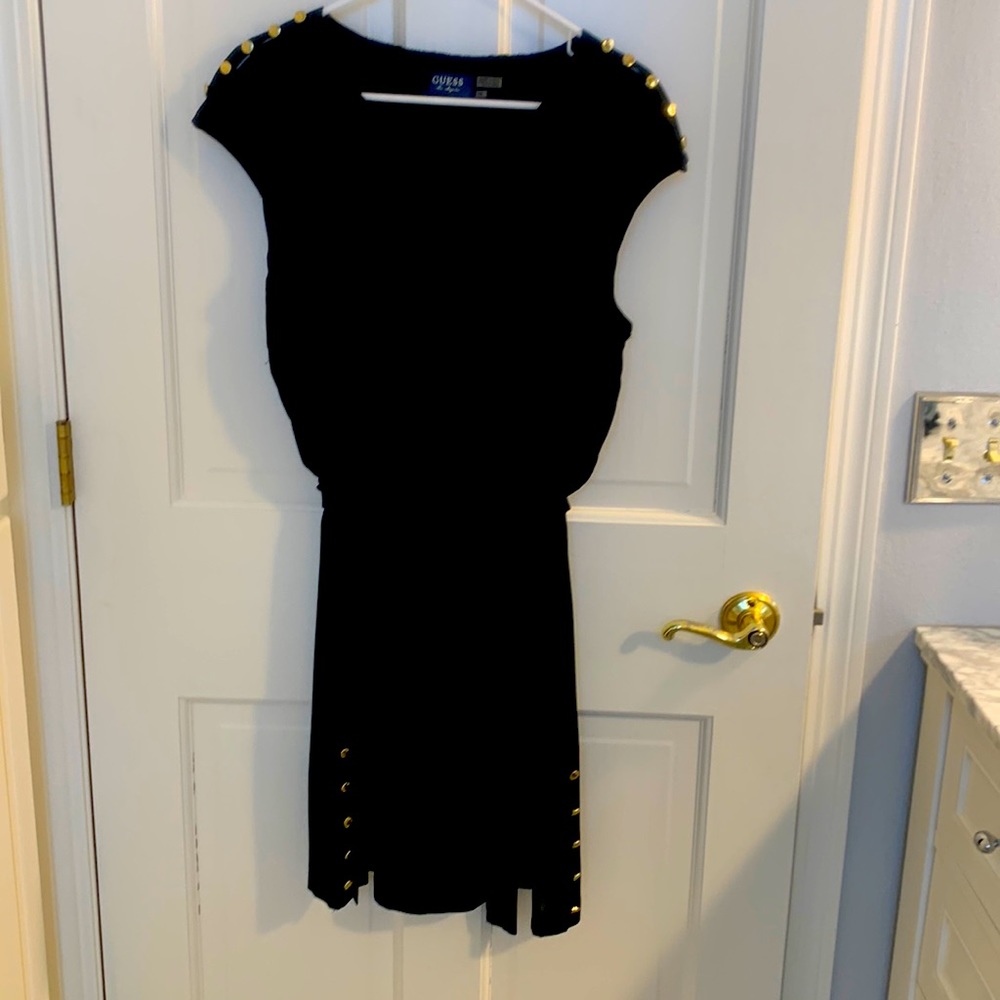 Guess cap sleeve black dress